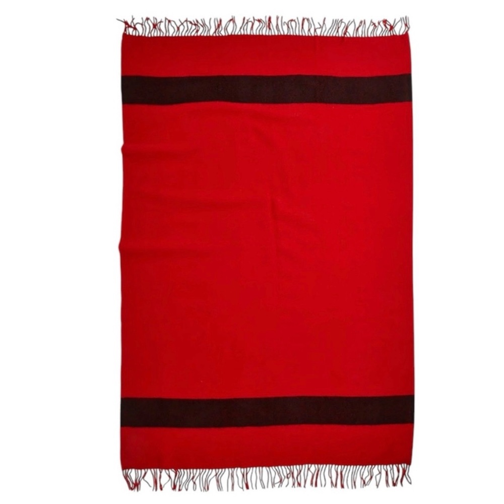 Hudson’s Bay Company HBC Stripes Caribou Scarlett Throw New